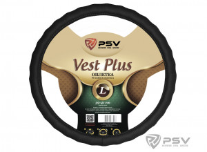 Оплетка на руль "PSV" EXTRA PLUS Fiber (Черный)L фото в интернет-магазине АвтоОлимп