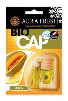 Аром-р подвесной AURA FRESH BIO CAP Melon с ДЕРЕВ.КРЫШКОЙ фото в интернет-магазине АвтоОлимп