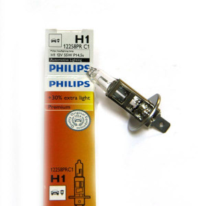 PHILIPS Автолампа Н1 (55) Р14.5s+30% PREMIUM 12V  P-12258PR фото в интернет-магазине АвтоОлимп