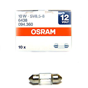 Автолампа C10W (SV8.5/8) 31мм 12V OSRAM /10/50 фото в интернет-магазине АвтоОлимп
