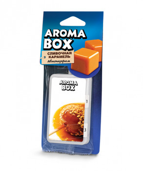 Ароматизатор подвесной "Aroma BOX" B-11 сливочная карамель фото в интернет-магазине АвтоОлимп