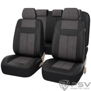 Чехол"PSV"Absolute NEXT (Серый) L экокожа+велюр фото в интернет-магазине АвтоОлимп