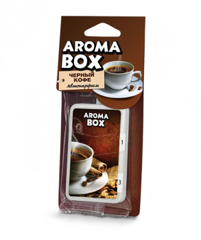 Ароматизатор подвесной "Aroma BOX" B-14 черный кофе фото в интернет-магазине АвтоОлимп