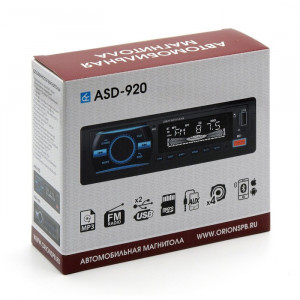 Магнитола ASD-920 FM/USB/AUX/bluetooth пульт дис. управления фото в интернет-магазине АвтоОлимп