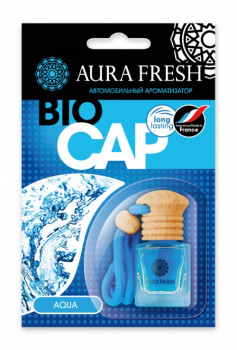 Аром-р подвесной AURA FRESH BIO CAP Aqua с ДЕРЕВ.КРЫШКОЙ фото в интернет-магазине АвтоОлимп
