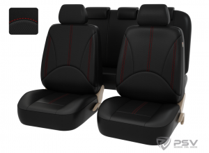 Чехол "PSV" Imperial NEXT (Черный/отстрочка красная) L экокожа фото в интернет-магазине АвтоОлимп