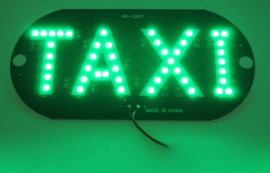 ТАКСИ диодное ЗЕЛЕНОГО ЦВЕТА фото в интернет-магазине АвтоОлимп