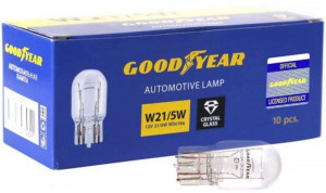 Лампа накаливания автомобильная Goodyear W21/5W 12V 21/5W W3x16q (коробка: 10шт.) фото в интернет-магазине АвтоОлимп