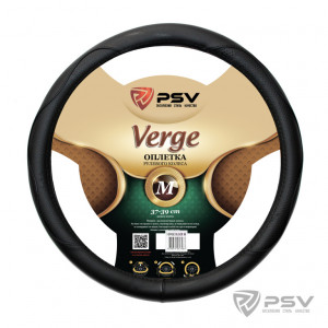 Оплётка на руль  PSV VERGE Fiber (Черный) М фото в интернет-магазине АвтоОлимп
