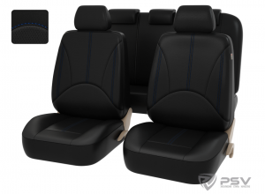 Чехол "PSV" Imperial NEXT (Черный/отстрочка синяя) L экокожа фото в интернет-магазине АвтоОлимп
