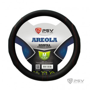 ОПЛЁТКА НА РУЛЬ PSV AREOLA M ЧЕРНЫЙ/ОТСТРОЧКА КРАСНАЯ фото в интернет-магазине АвтоОлимп