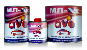 Эмаль МЛ ВК Черная  матовая    0,8 кг  AVE фото в интернет-магазине АвтоОлимп