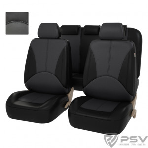 Чехлы PSV Imperial Next (Черно-Серый), экокожа фото в интернет-магазине АвтоОлимп
