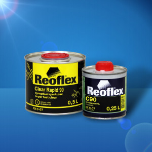 Акриловый лак Супербыстрый UHS Clear Rapid 0,5л +отвердитель UHS C90 0,25л  REOFLEX фото в интернет-магазине АвтоОлимп