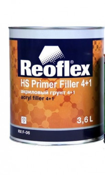 Акриловый грунт 4+1 (4л) Reoflex СЕРЫЙ  без отвердителя фото в интернет-магазине АвтоОлимп