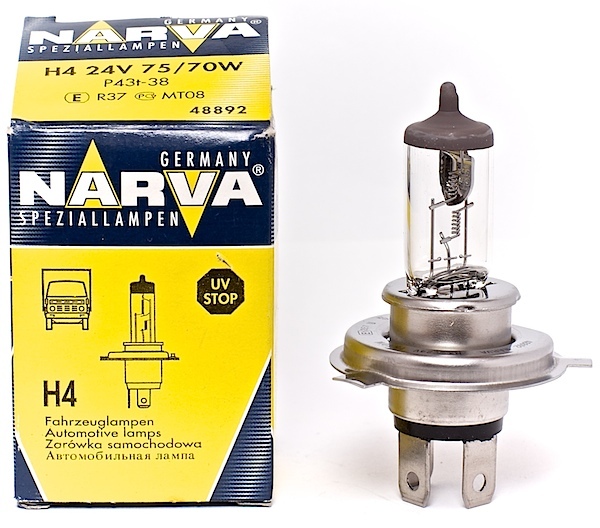 Автолампа Н4 (75/70) P43t-38(блистер) 24V NARVA  N-48892бл фото в интернет-магазине АвтоОлимп