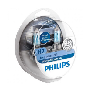 PHILIPS Автолампа Н7 (55) РХ26d BLUE VISION ULTRA 4000K (2шт.+2шт. W5W) 12V     P-12972BV2 фото в интернет-магазине АвтоОлимп