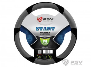 Оплетка на руль "PSV" AVATAR" START (Серый) М фото в интернет-магазине АвтоОлимп