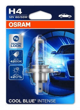 Автолампа H4 (60/55) P43t-38+100% COOL BLUE INTENSE (NextGen) 5000K 12V OSRAM фото в интернет-магазине АвтоОлимп