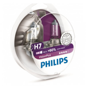Автолампа H7 (55) PX26d+60% VISION PLUS (блистер) 12V  P-12972VPбл  PHILIPS фото в интернет-магазине АвтоОлимп