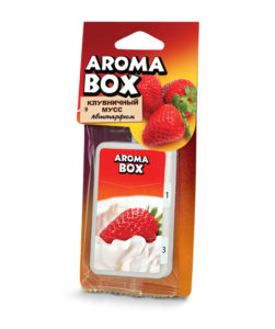 Ароматизатор подвесной "Aroma BOX" B-05 клубничный мусс фото в интернет-магазине АвтоОлимп