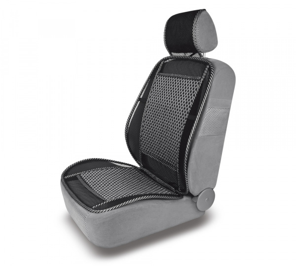 Накидка AUTOPREMIER ALCANTRA LUXE, комплект передний 1 шт., чёрный, стёганая алькантара, 1/20, AL10 фото в интернет-магазине АвтоОлимп