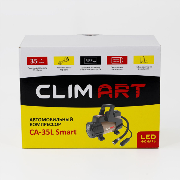 Компрессор автомобильный Clim Art CA-35L, 35л/мин, сумка-мешок для хранения фото в интернет-магазине АвтоОлимп